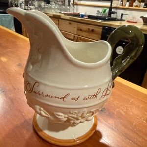 Thanksgiving ceramic gravy pitcher